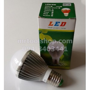 หลอด LED ขนาด 5W 24VDC แสงสีขาว อลูมิเนียม ขั้วE27 